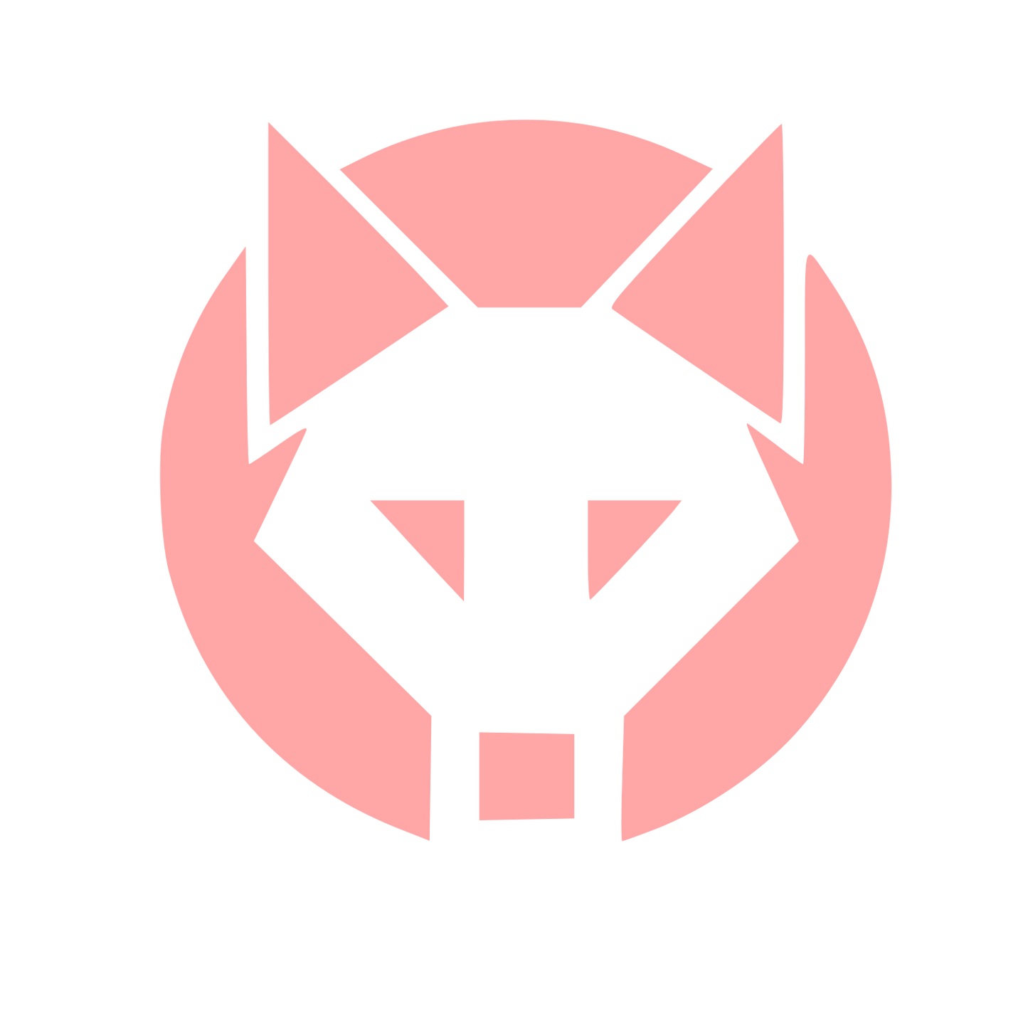 Bauhaus Wolf Head Logo #ffa6a6