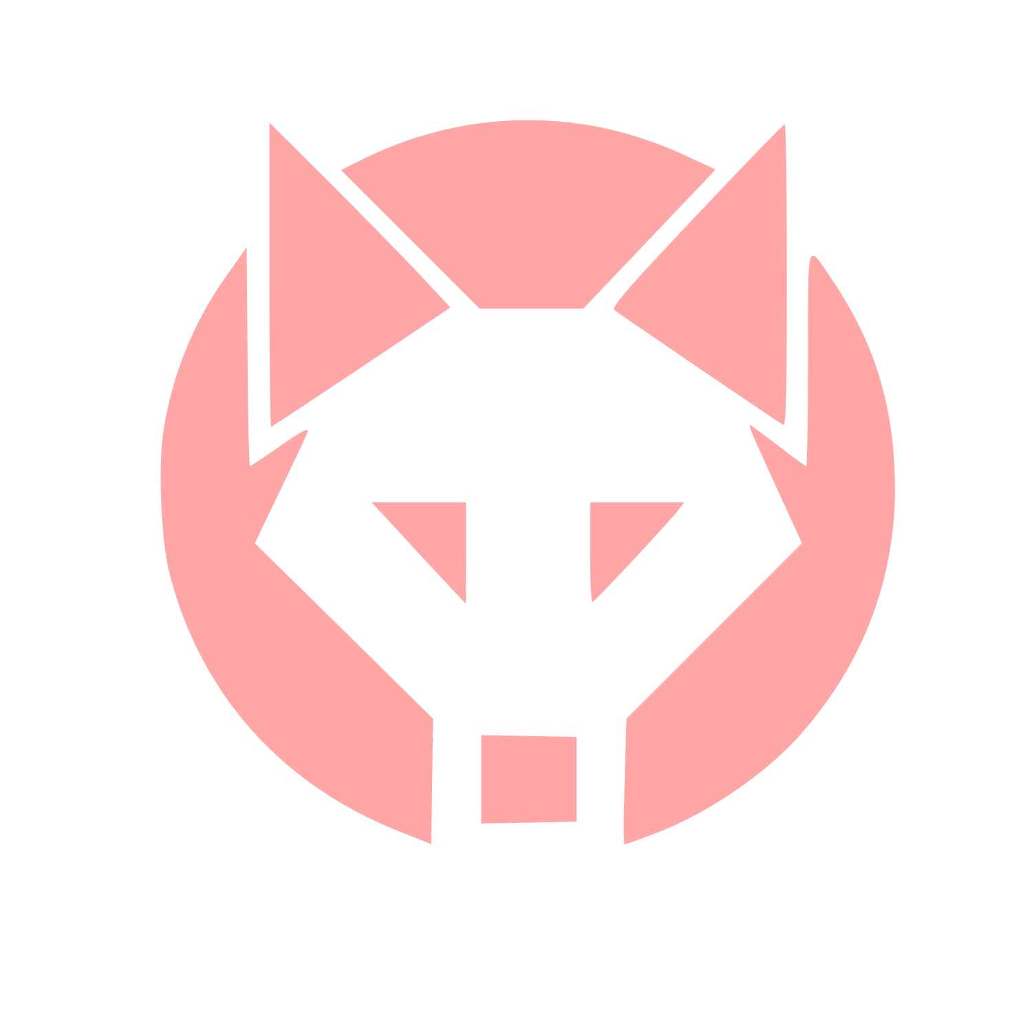 Bauhaus Wolf Head Logo #ffa6a6