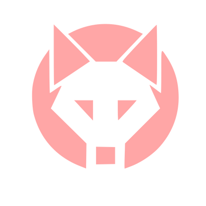 Bauhaus Wolf Head Logo #ffa6a6