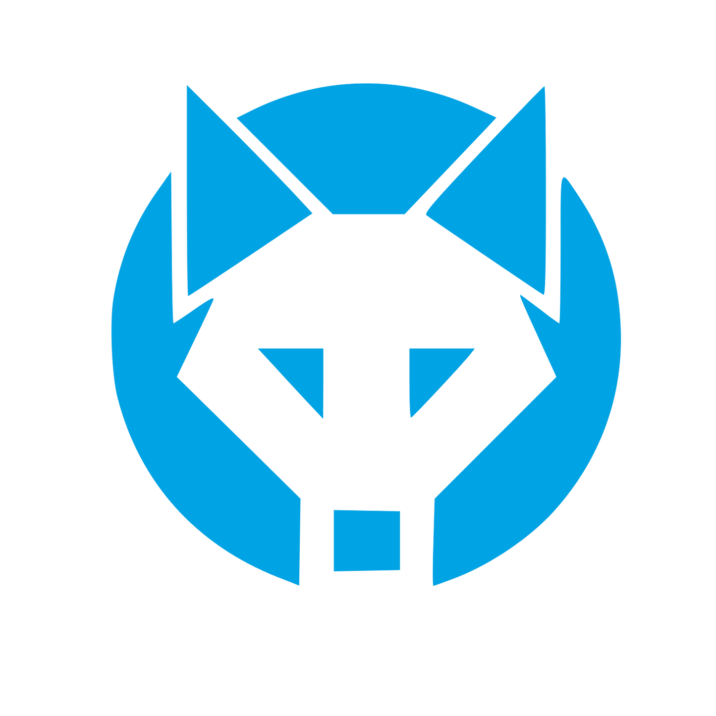 Bauhaus Wolf Head Logo #00a3e4