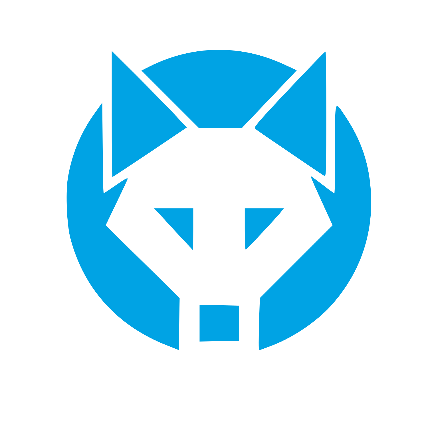 Bauhaus Wolf Head Logo #00a3e4