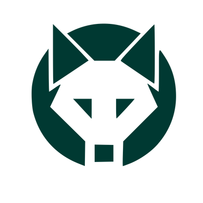 Bauhaus Wolf Head Logo #003932