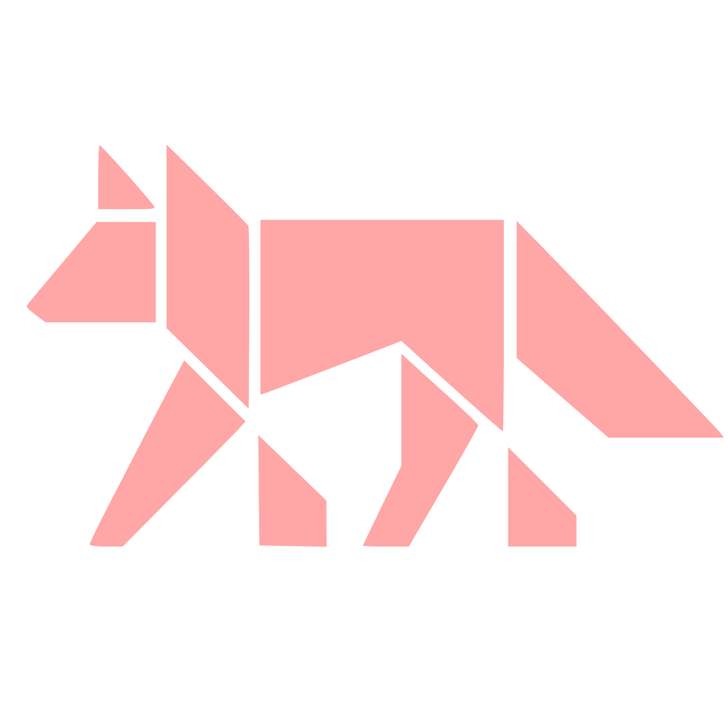 Bauhaus Wolf Logo #ffa6a6
