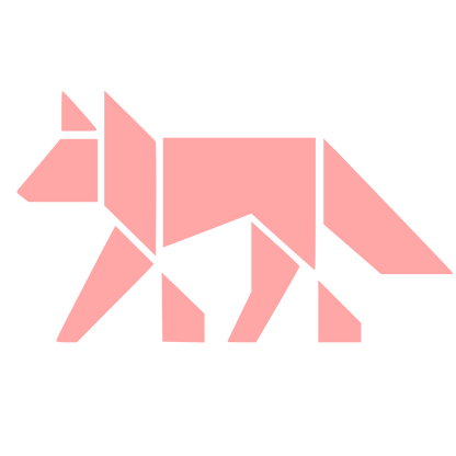 Bauhaus Wolf Logo #ffa6a6