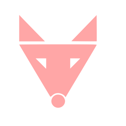 Bauhaus Wolf Face Logo #ffa6a6