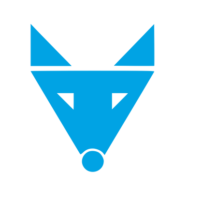 Bauhaus Wolf Face Logo #00a3e4