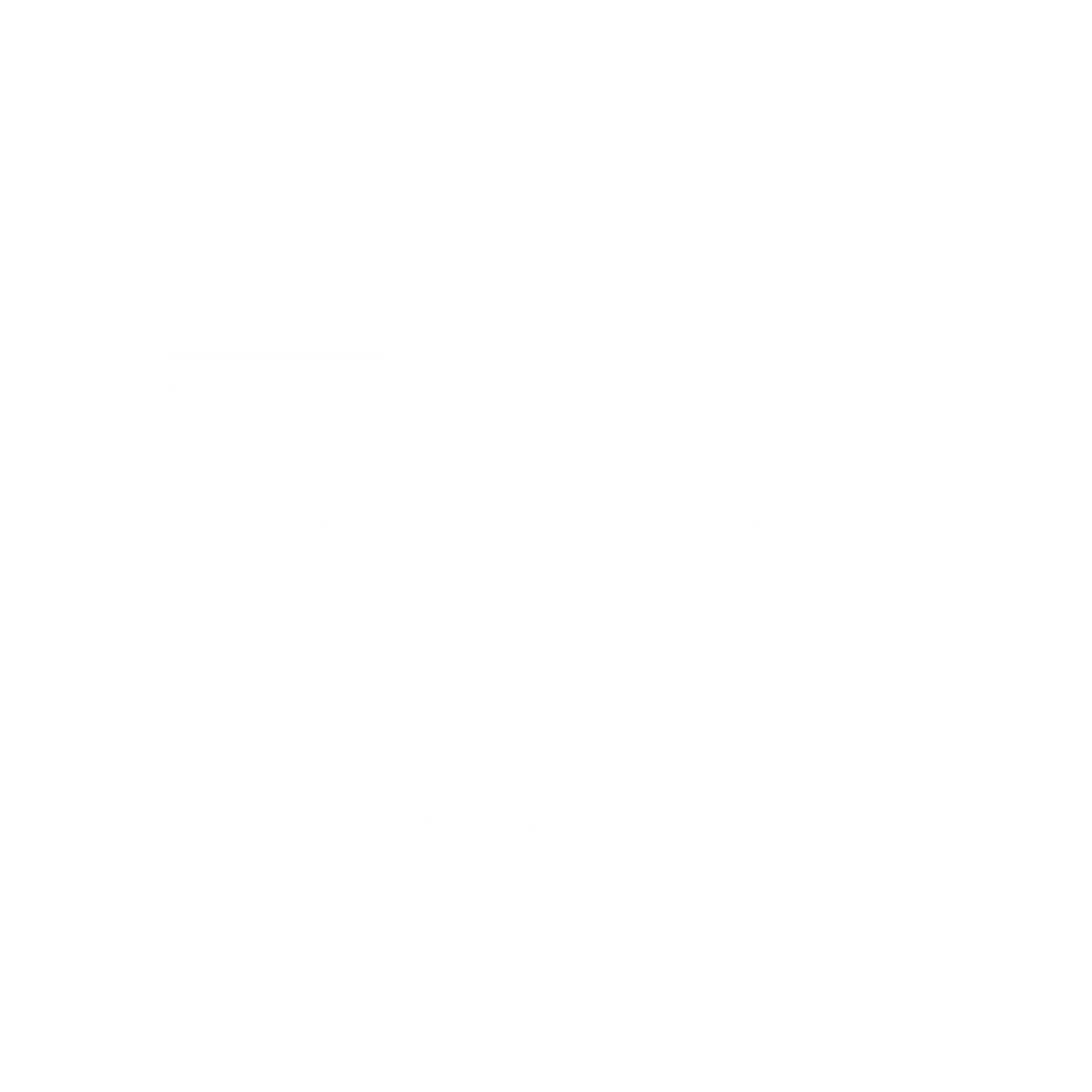 Bauhaus Wolf Face Logo #ffffff