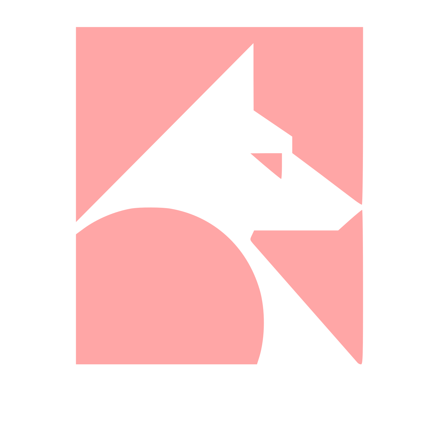 Bauhaus Wolf Head Logo #ffa6a6