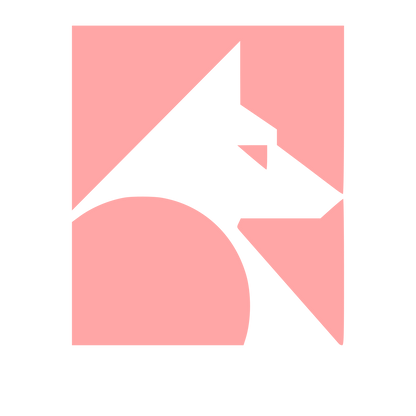 Bauhaus Wolf Head Logo #ffa6a6