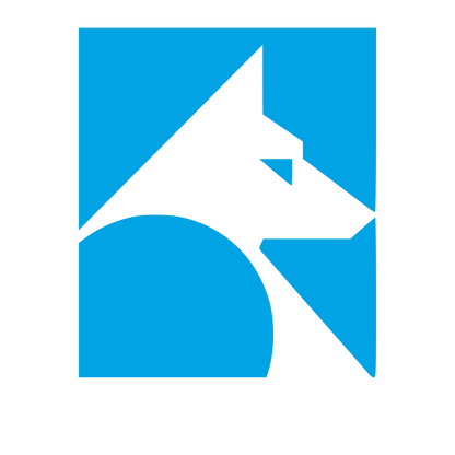 Bauhaus Wolf Head Logo #00a3e4
