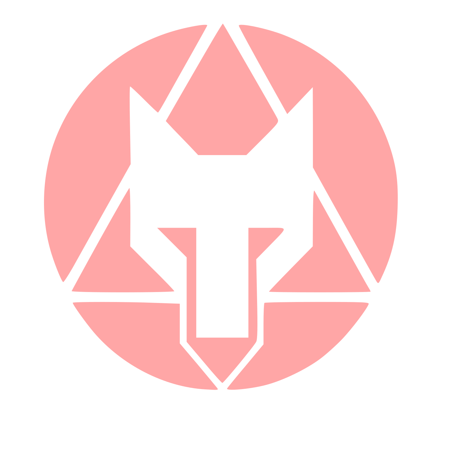 Bauhaus Wolf Circle Logo #ffa6a6
