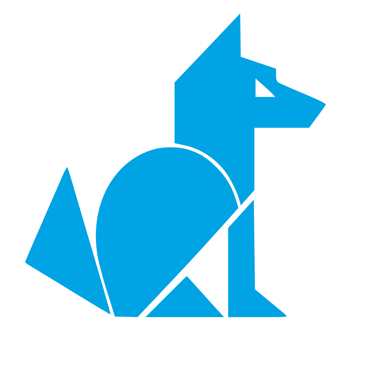 Bauhaus Wolf Logo #00a3e4