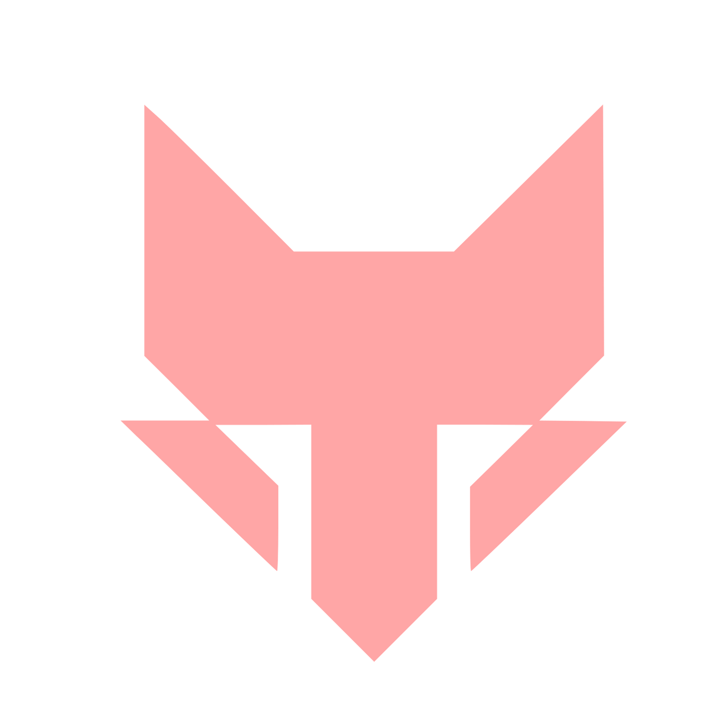 Geometric Fox Head Logo #ffa6a6