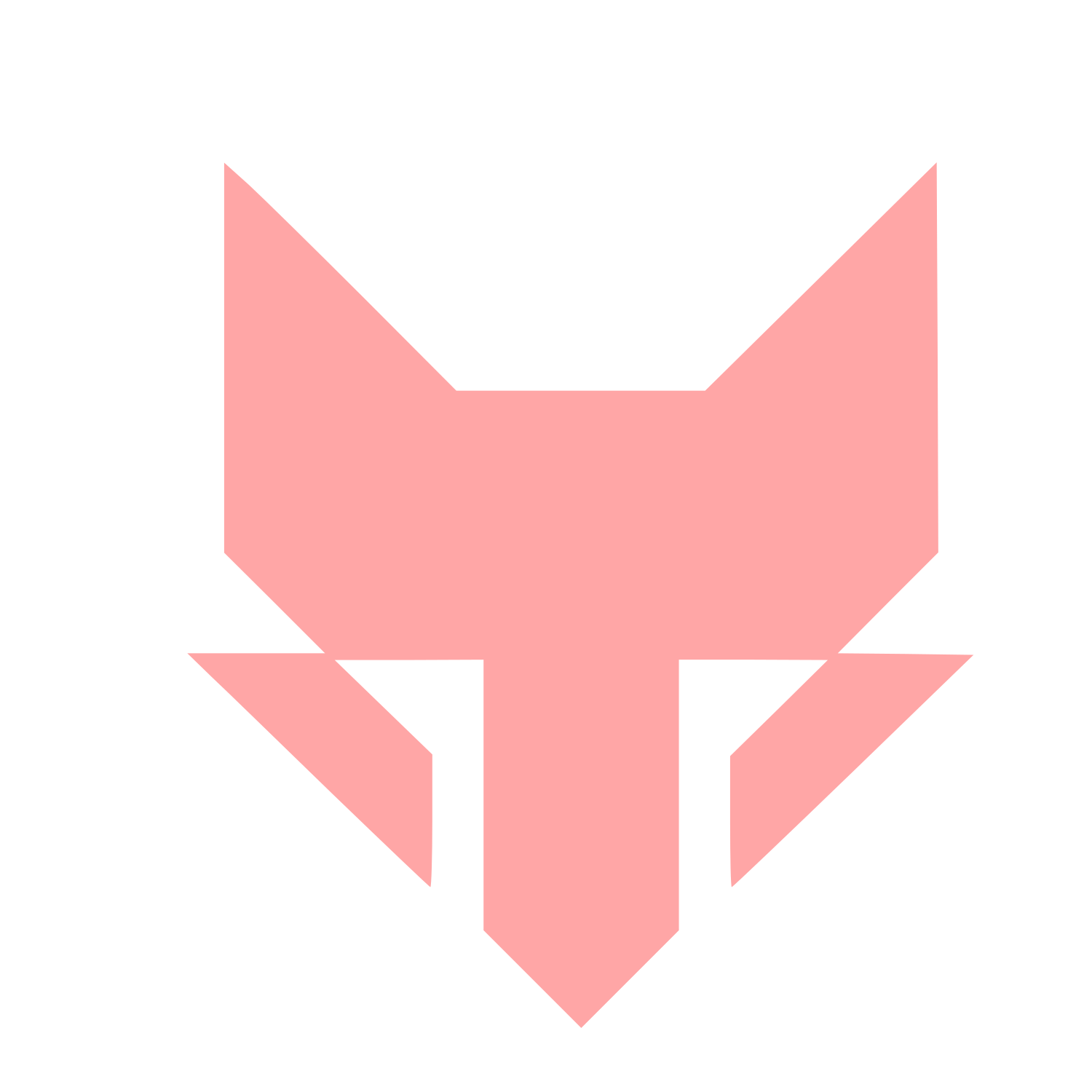 Geometric Fox Head Logo #ffa6a6