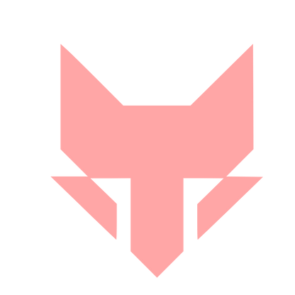 Geometric Fox Head Logo #ffa6a6