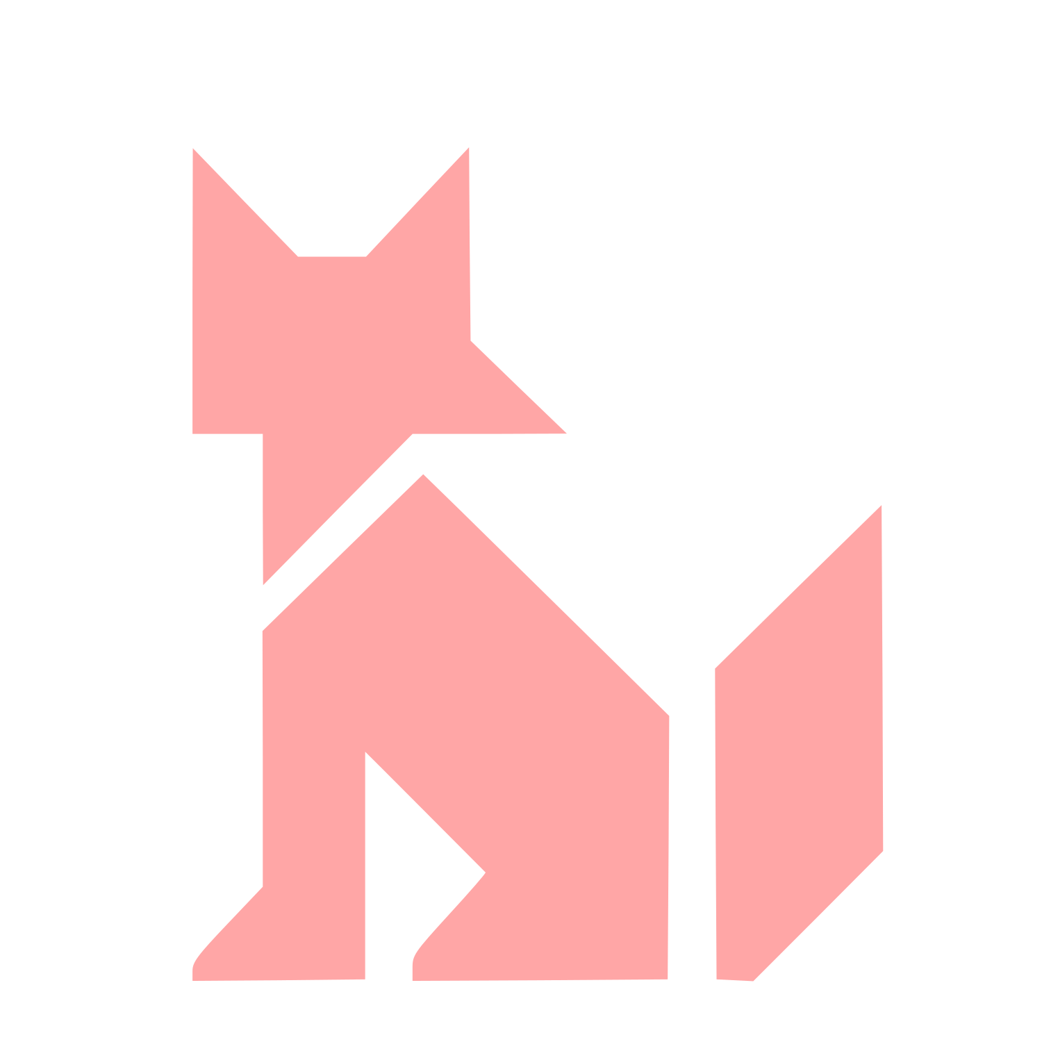 Geometric Fox Logo #ffa6a6