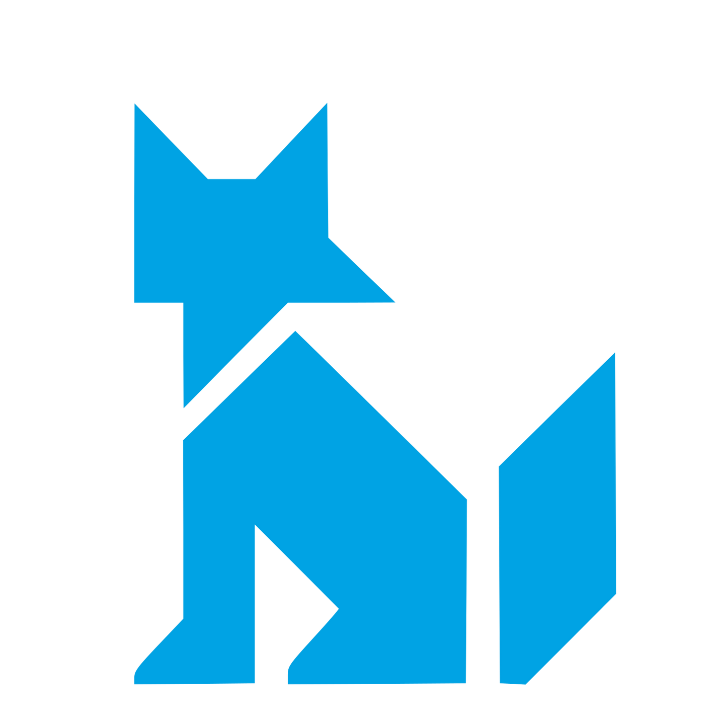 Geometric Fox Logo #00a3e4