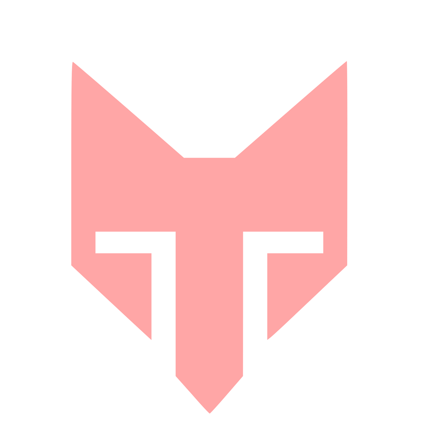 Brutalist Fox Face Logo #ffa6a6