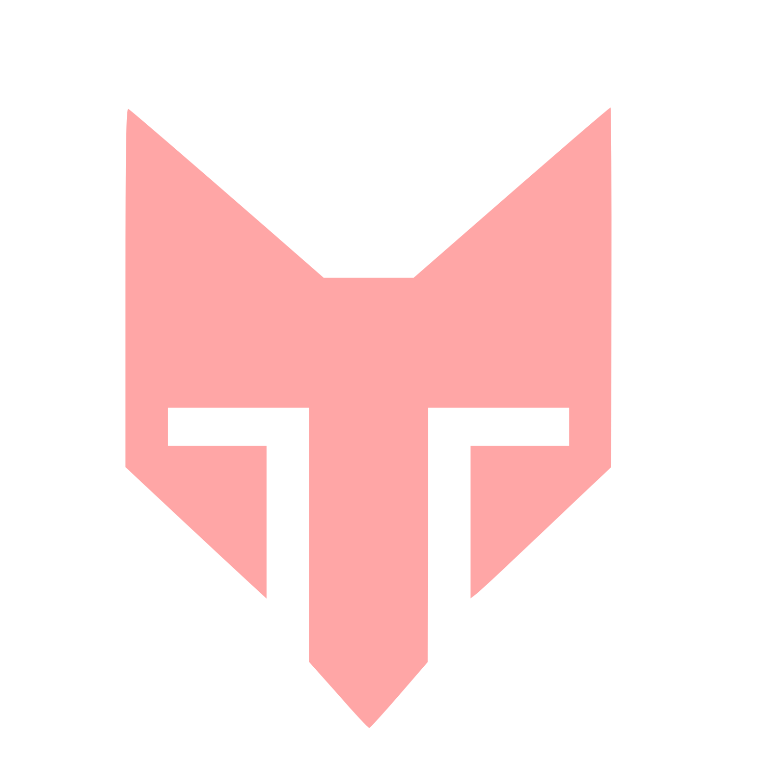 Brutalist Fox Face Logo #ffa6a6