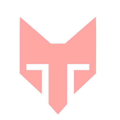 Brutalist Fox Face Logo #ffa6a6