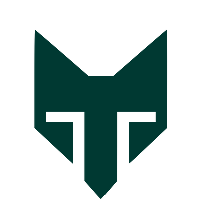 Brutalist Fox Face Logo #003932