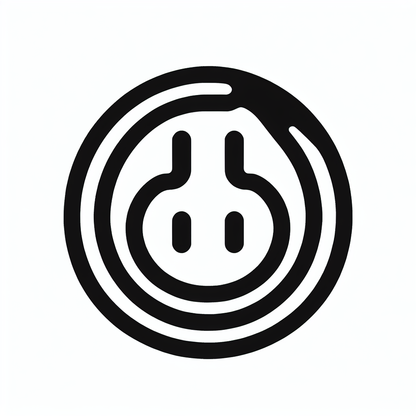 Electrical Plug and Circles Logo