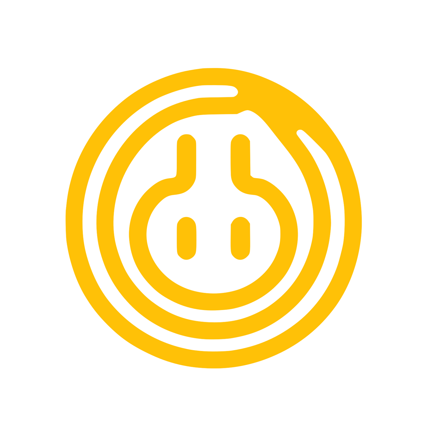 Electrical Plug and Circles Logo #FFC107