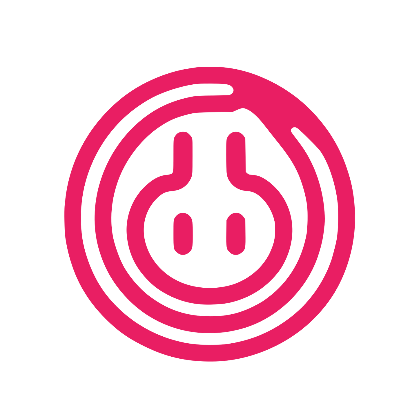 Electrical Plug and Circles Logo #E91E63