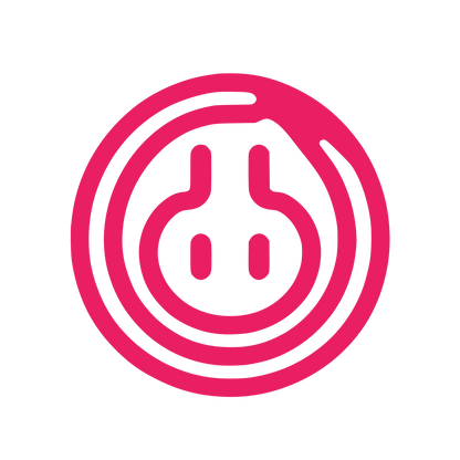 Electrical Plug and Circles Logo #E91E63