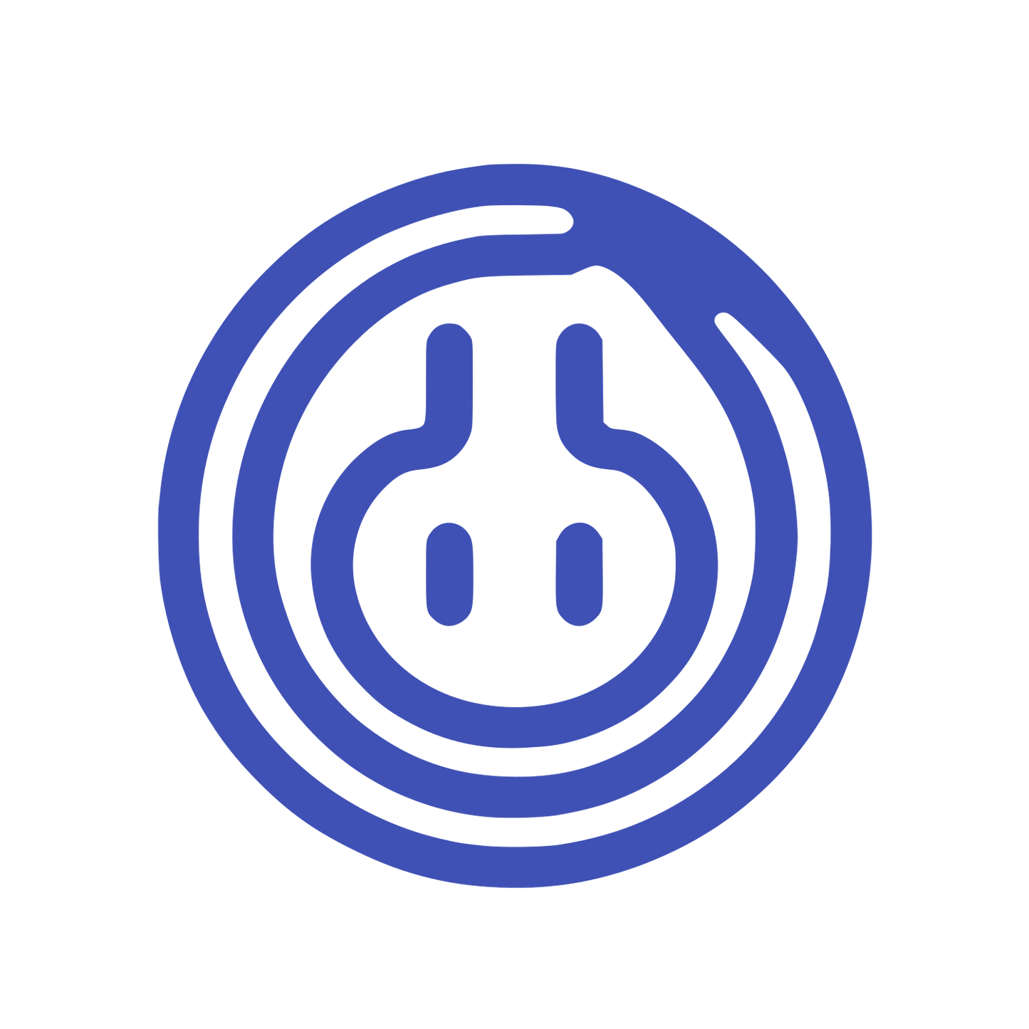 Electrical Plug and Circles Logo #3F51B5