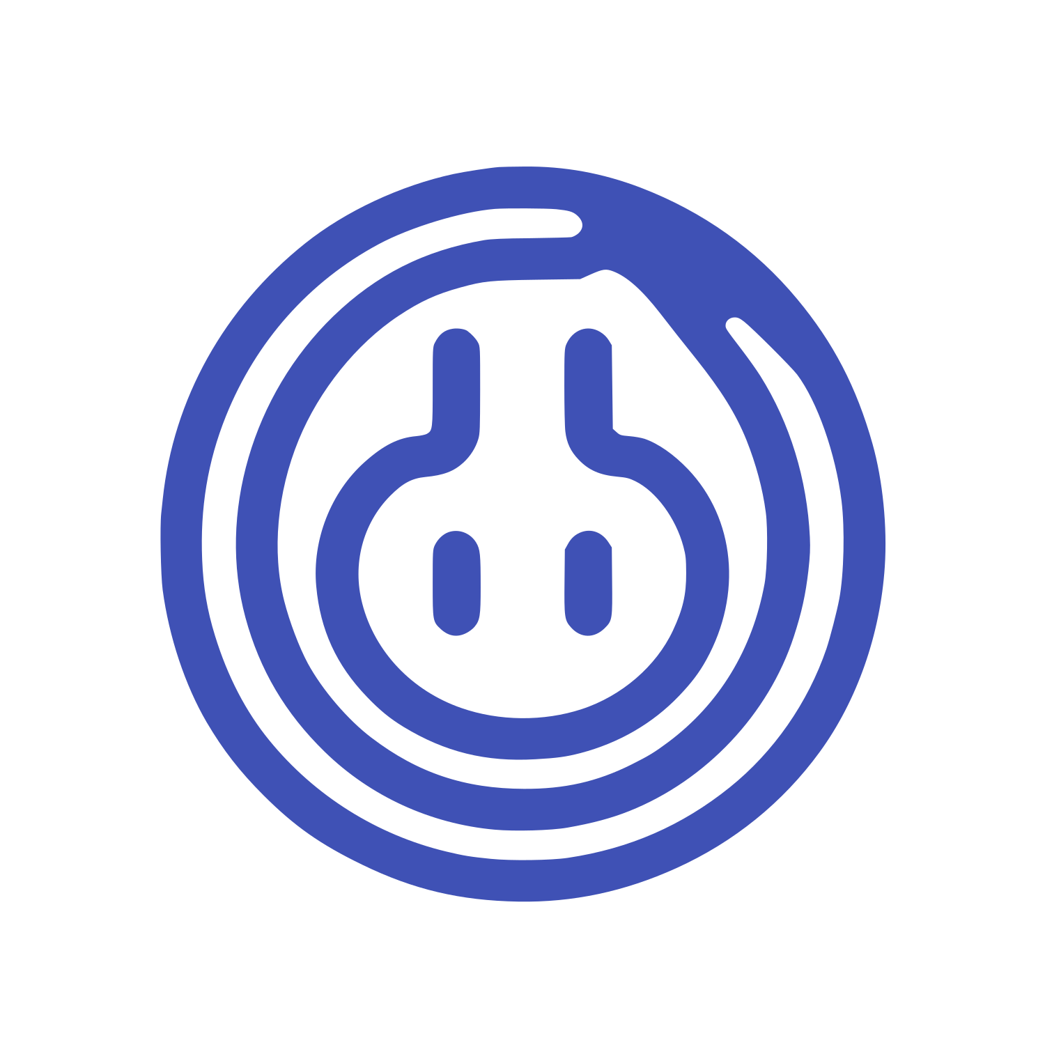 Electrical Plug and Circles Logo #3F51B5