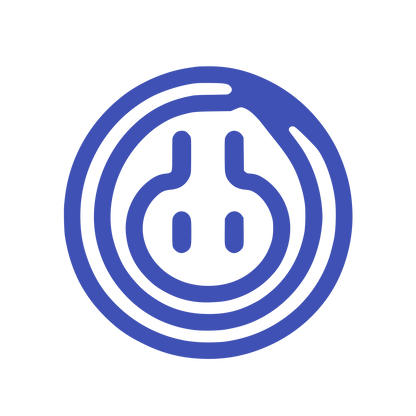 Electrical Plug and Circles Logo #3F51B5