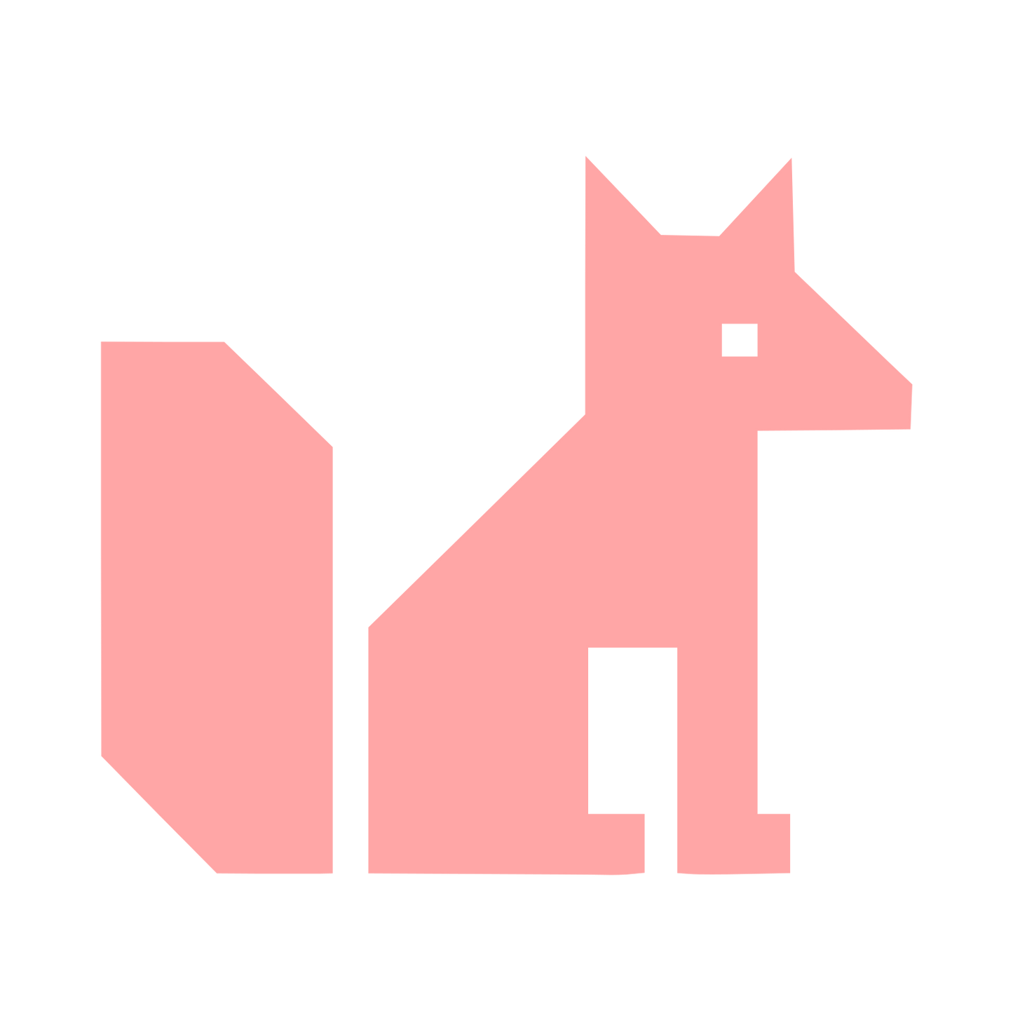 Brutalist Fox Logo #ffa6a6