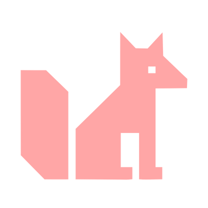 Brutalist Fox Logo #ffa6a6