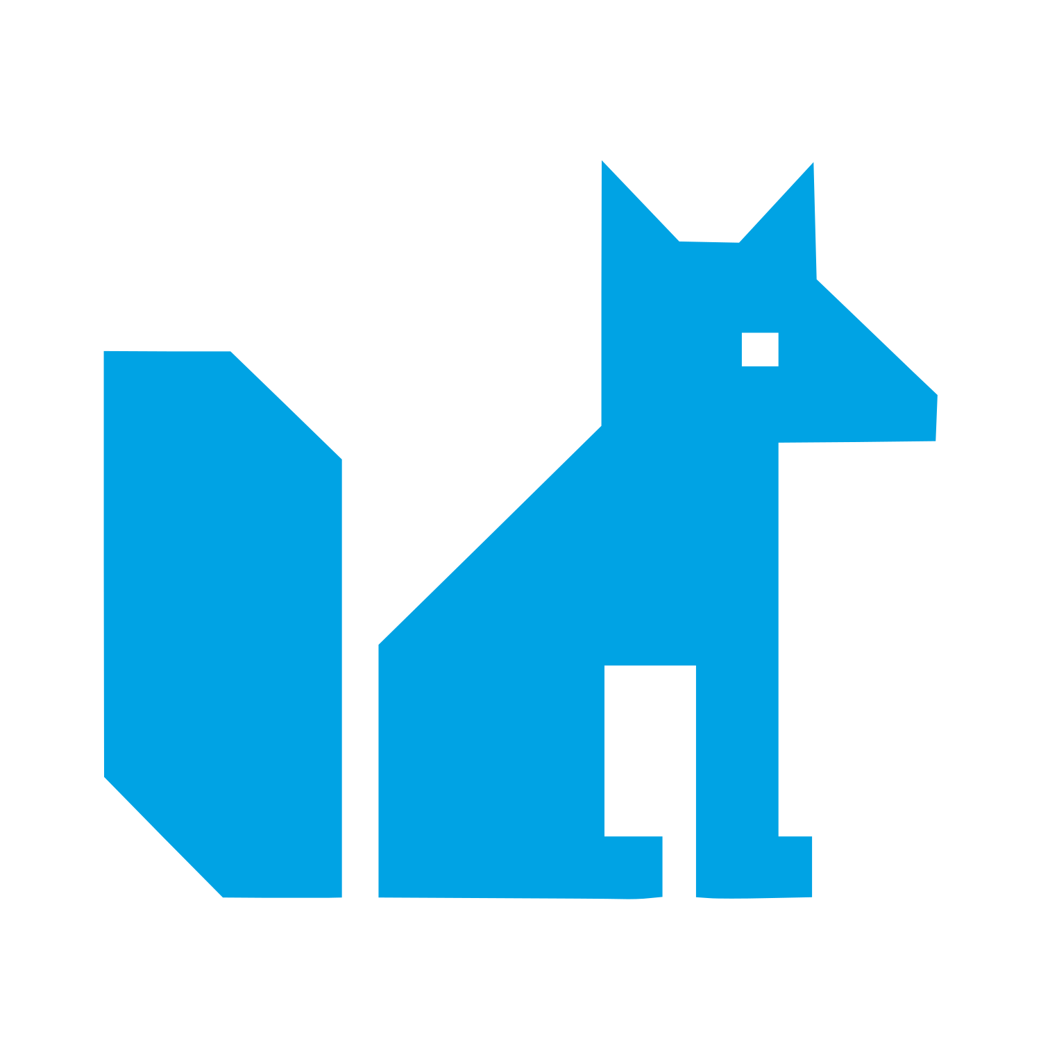 Brutalist Fox Logo #00a3e4
