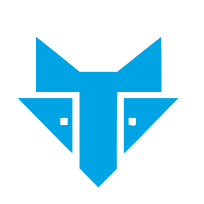Brutalist Fox Head Logo #00a3e4