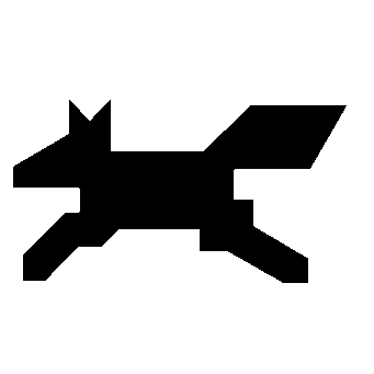 Brutalist Running Fox Logo