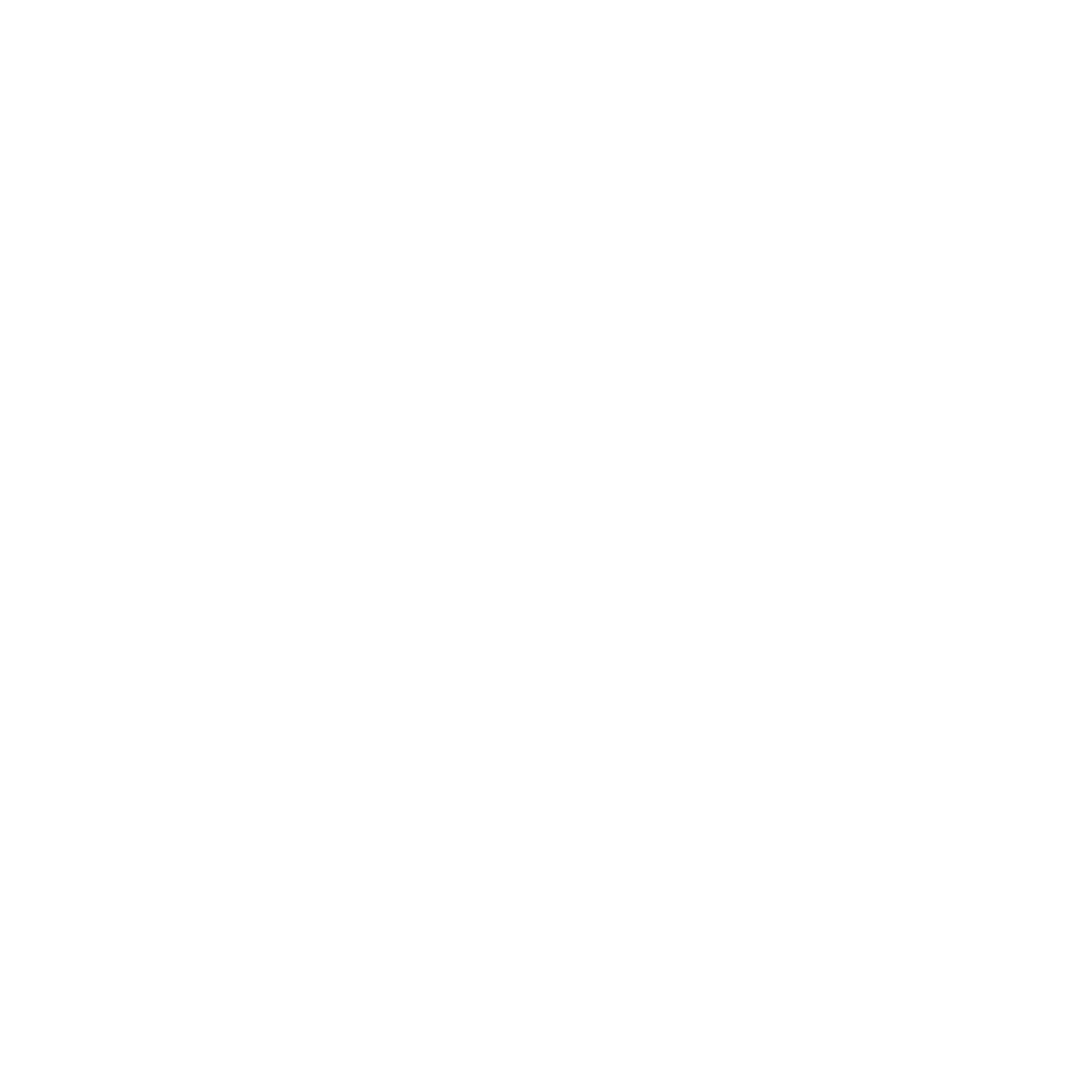 Brutalist Running Fox Logo #ffffff
