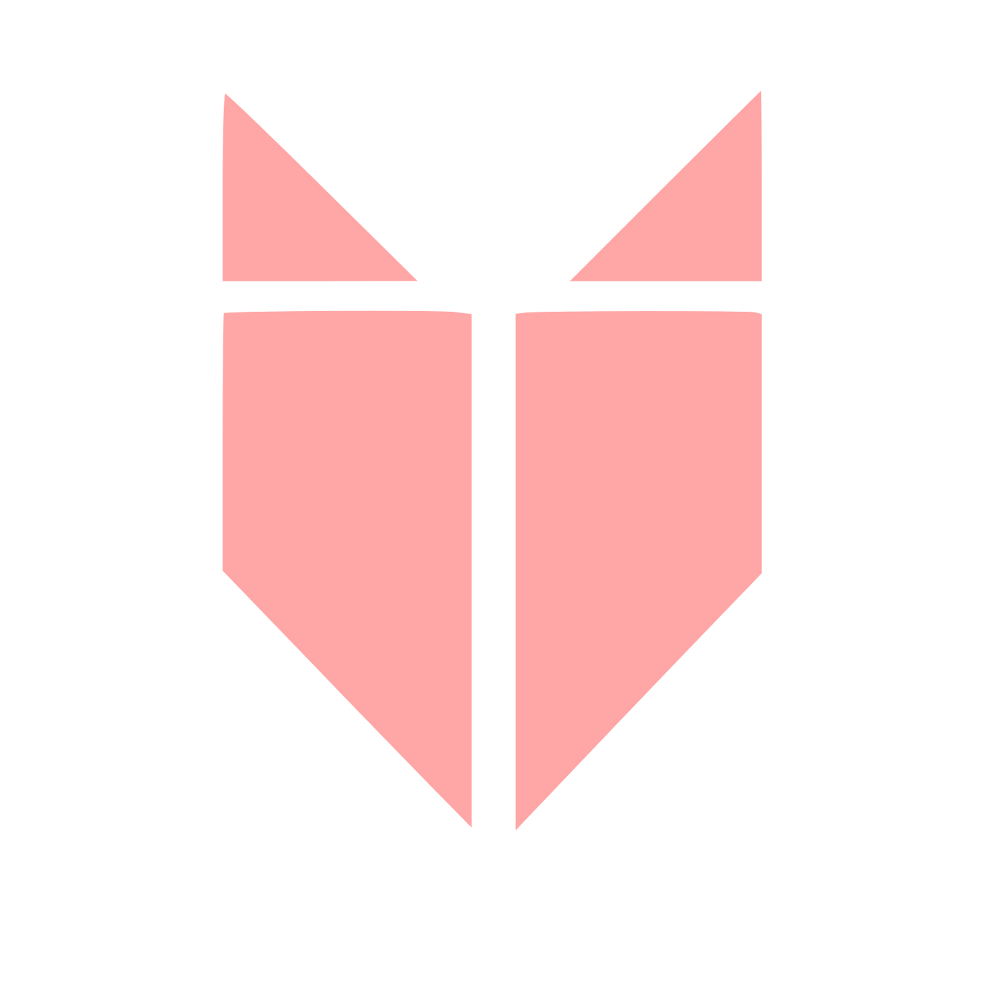 Geometric Fox Face Logo #ffa6a6