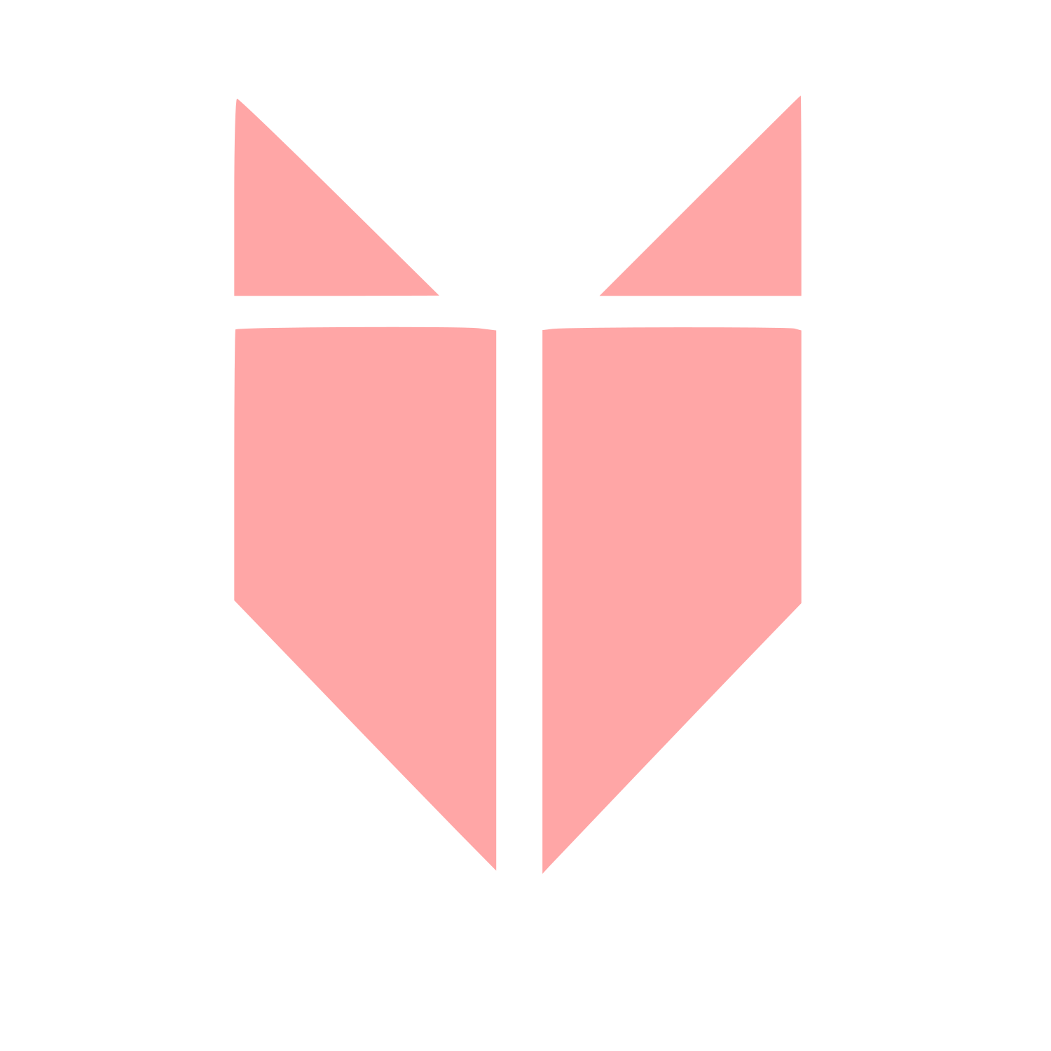 Geometric Fox Face Logo #ffa6a6