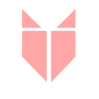 Geometric Fox Face Logo #ffa6a6