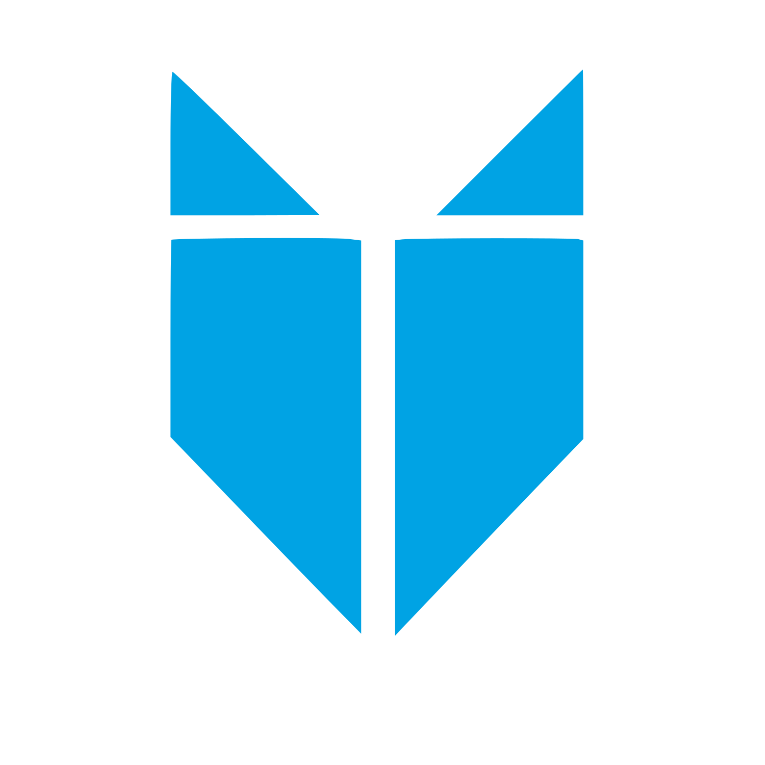 Geometric Fox Face Logo #00a3e4