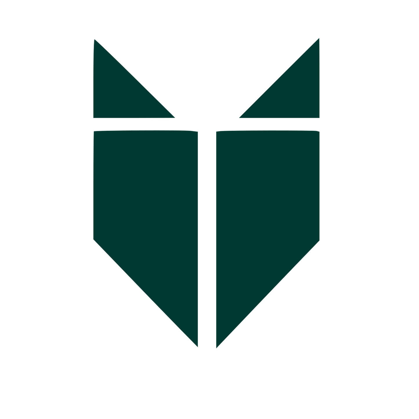 Geometric Fox Face Logo #003932