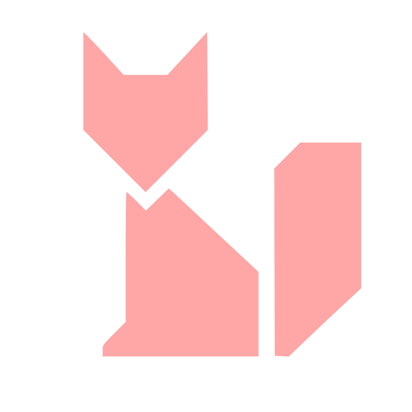 Geometric Fox Logo #ffa6a6