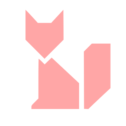 Geometric Fox Logo #ffa6a6