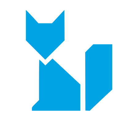 Geometric Fox Logo #00a3e4