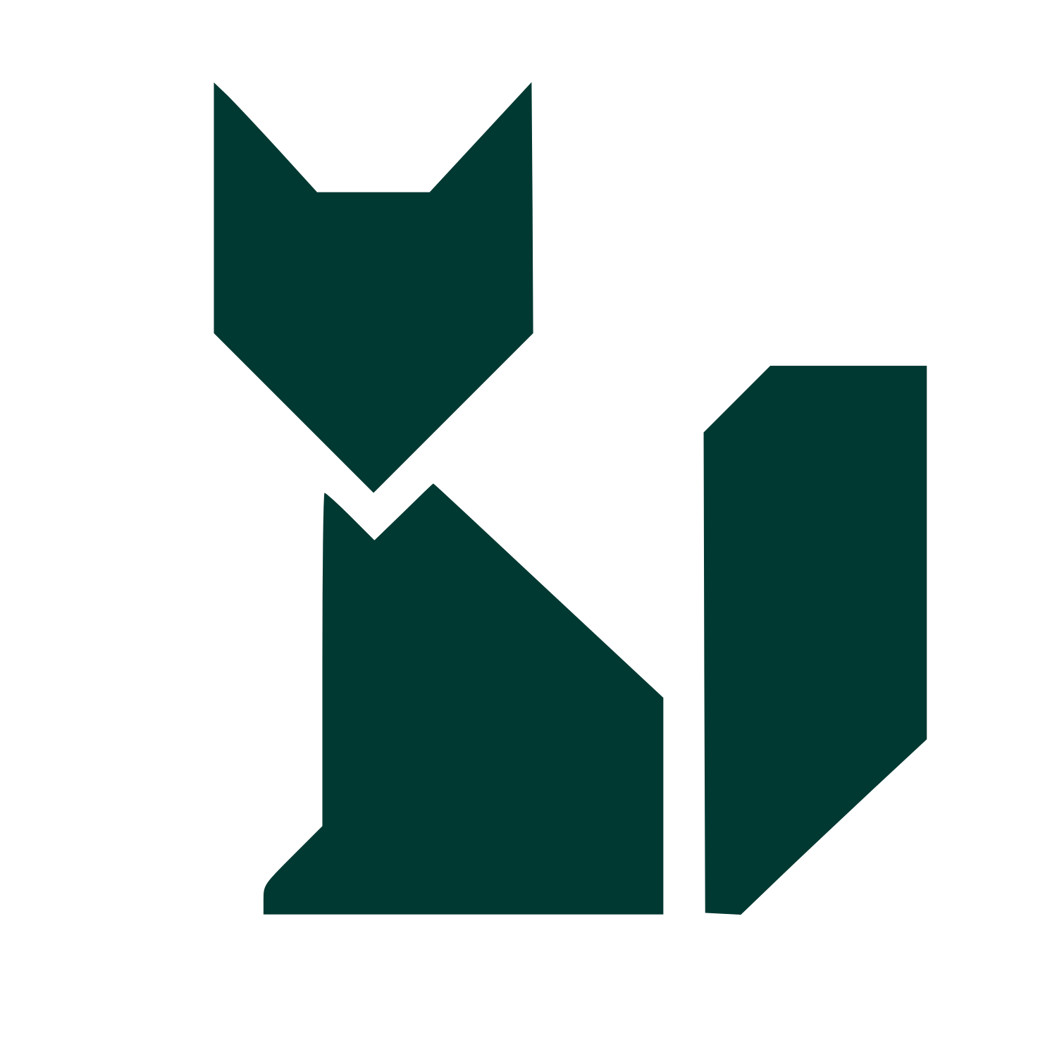 Geometric Fox Logo #003932