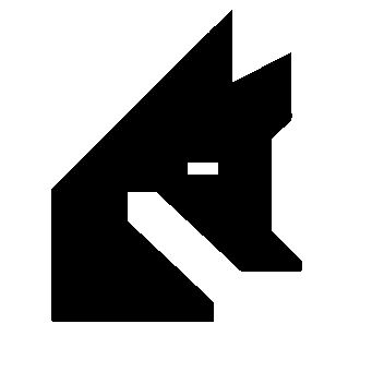 Brutalist Fox Head Logo