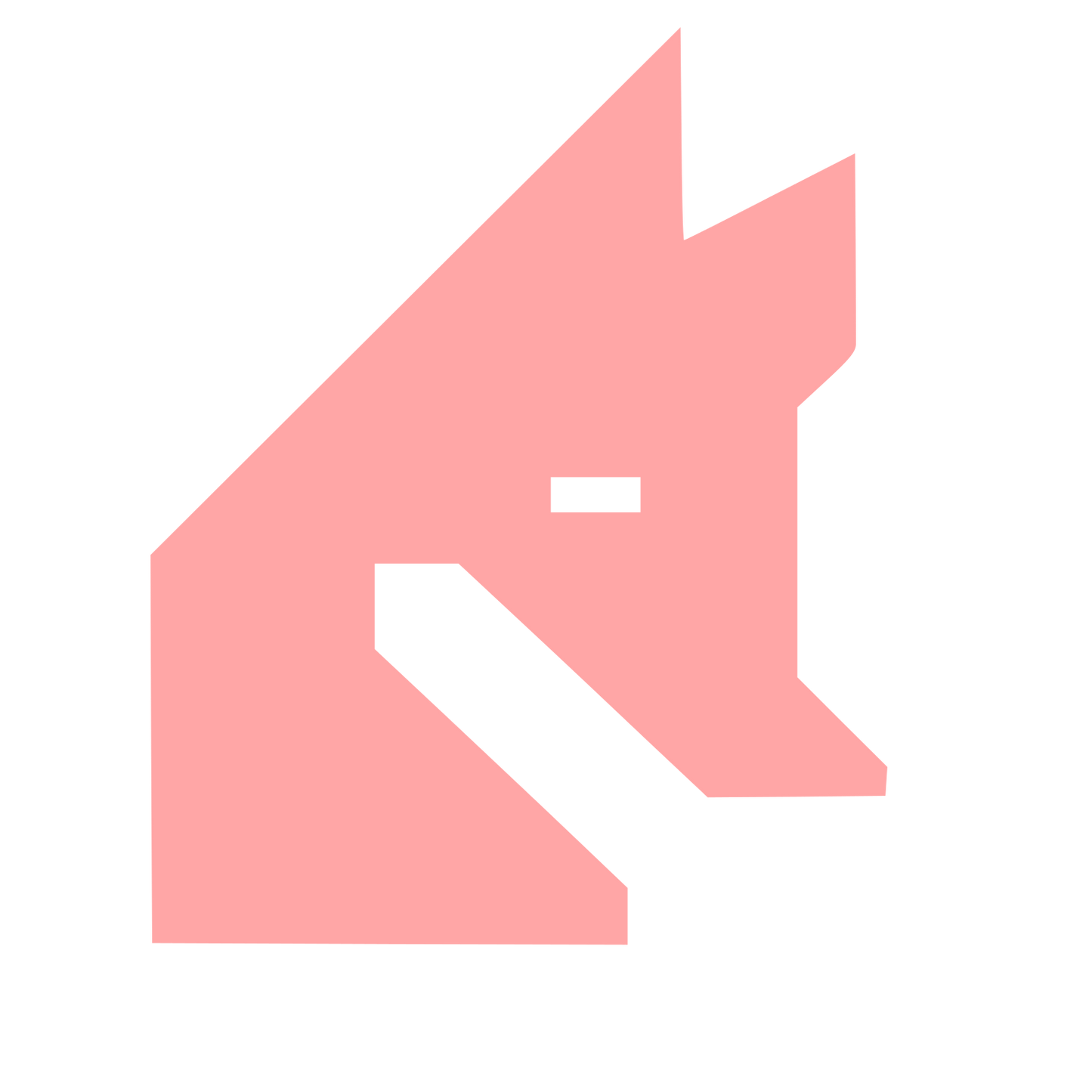 Brutalist Fox Head Logo #ffa6a6