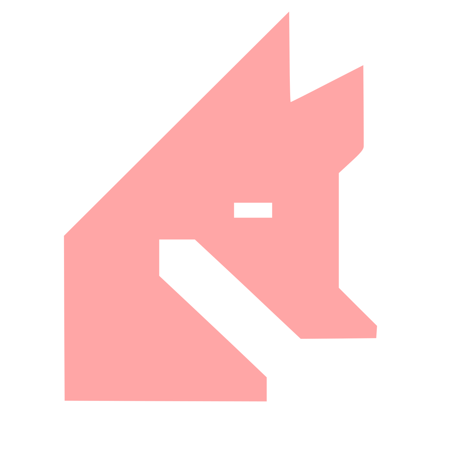 Brutalist Fox Head Logo #ffa6a6